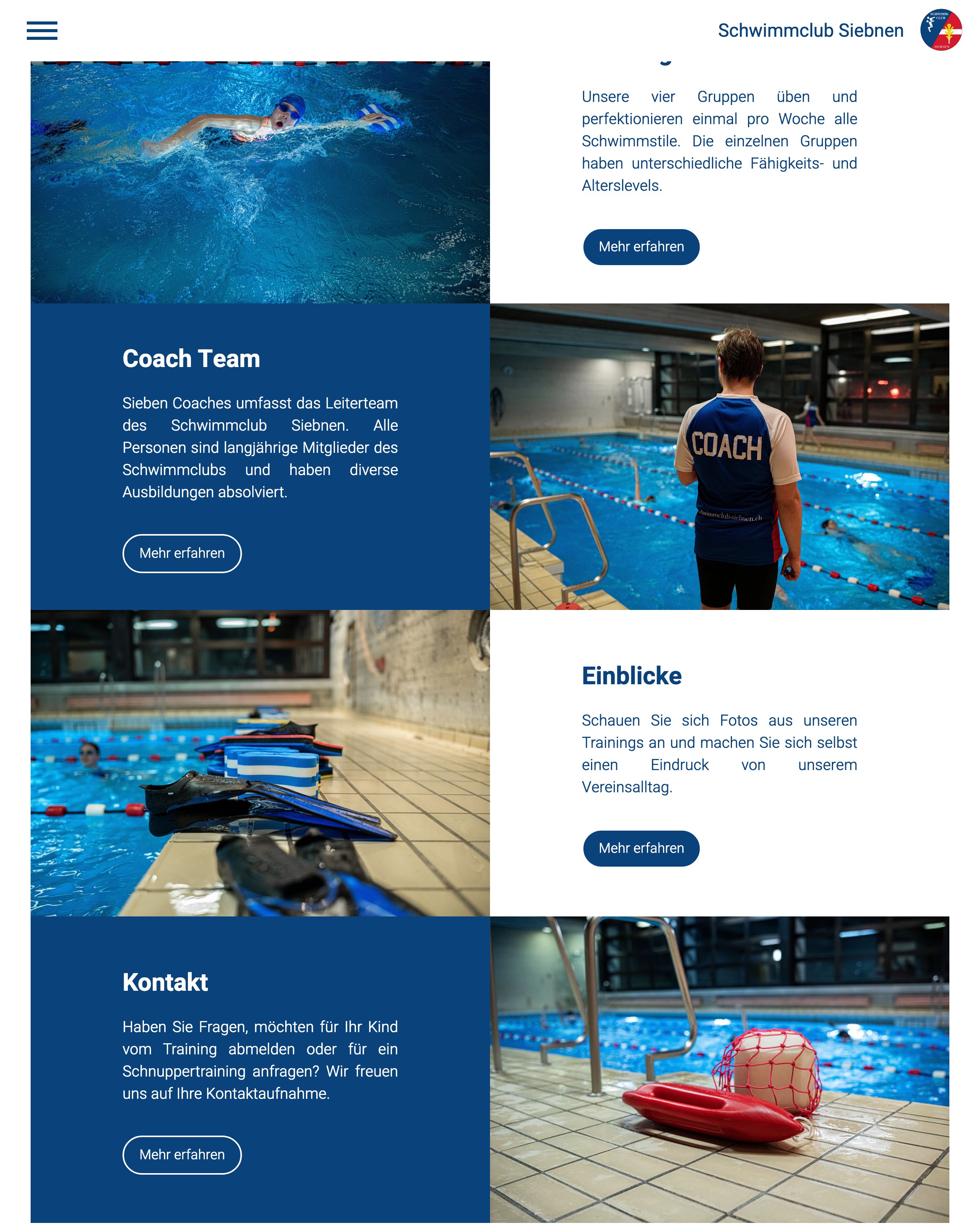 Screenshot of schwimmclub-siebnen.ch